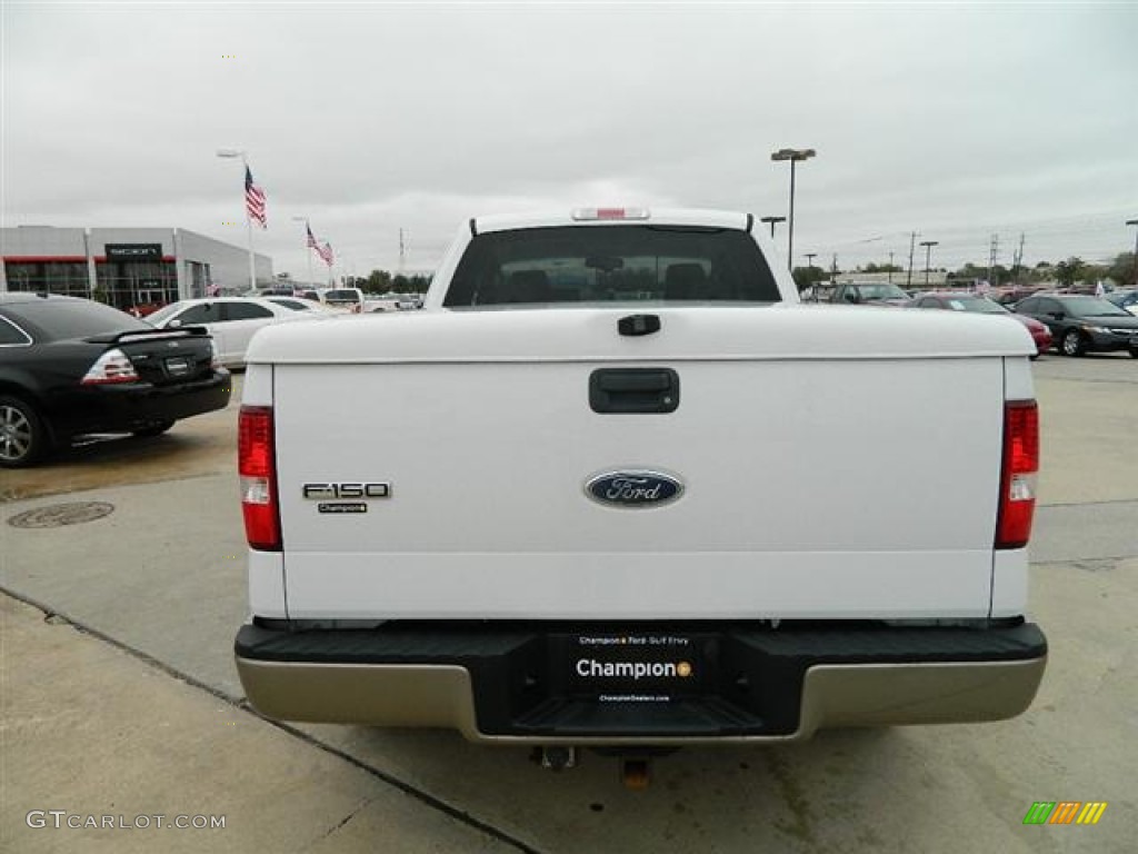 2004 F150 Lariat SuperCab - Oxford White / Tan photo #6