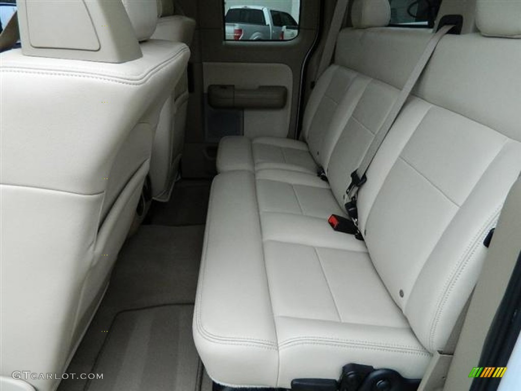 2004 F150 Lariat SuperCab - Oxford White / Tan photo #13
