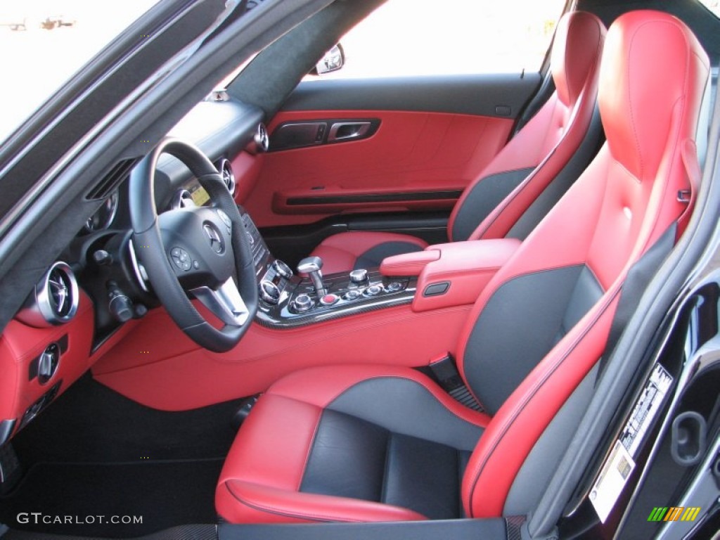 designo Classic Red and Black Two-Tone Interior 2011 Mercedes-Benz SLS AMG Photo #58484724
