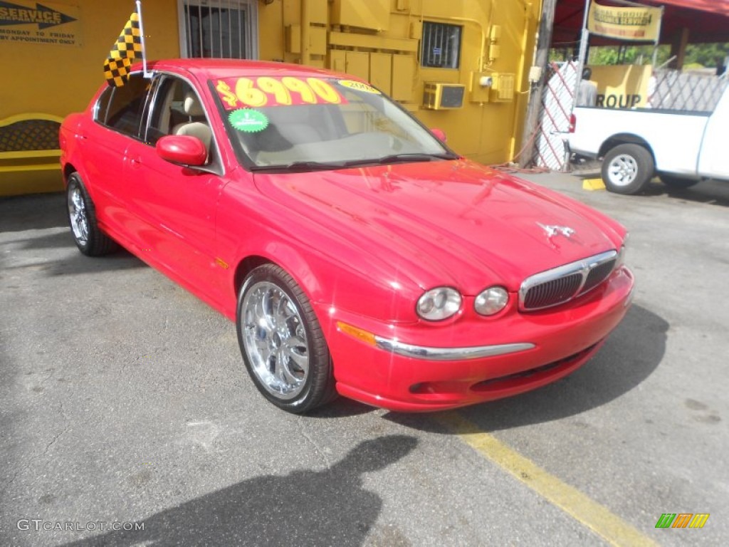 2003 X-Type 2.5 - Phoenix Red / Ivory photo #15