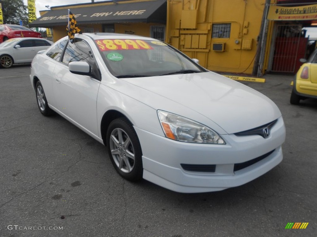 2003 Accord EX V6 Coupe - Taffeta White / Ivory photo #4