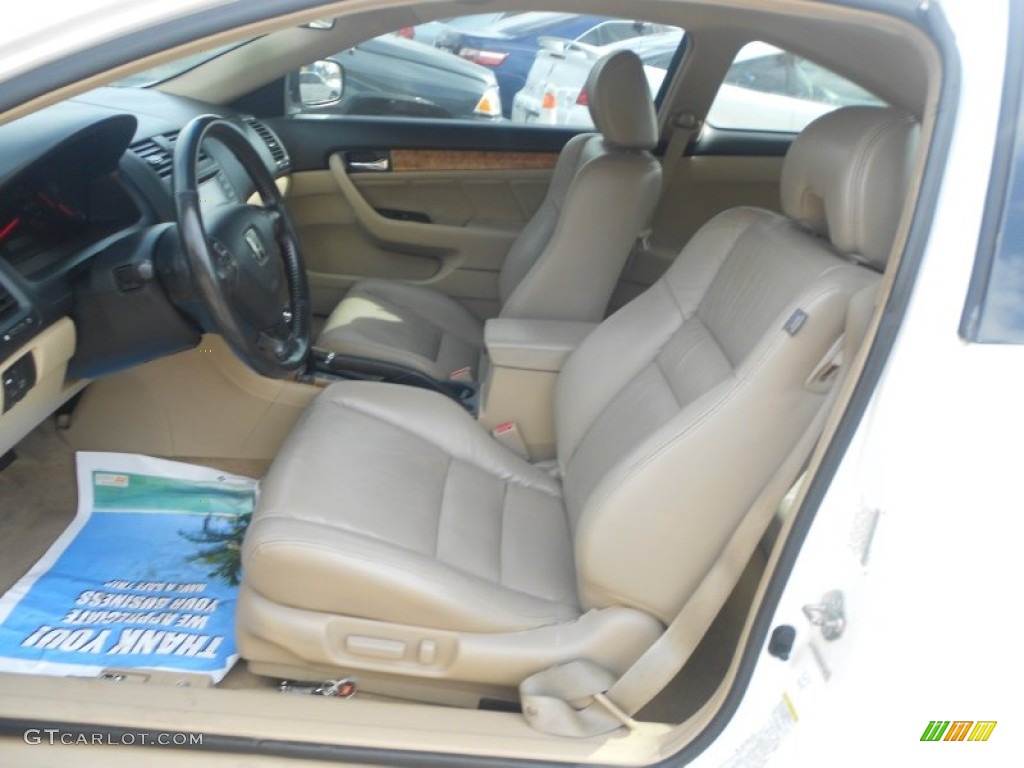 2003 Accord EX V6 Coupe - Taffeta White / Ivory photo #12