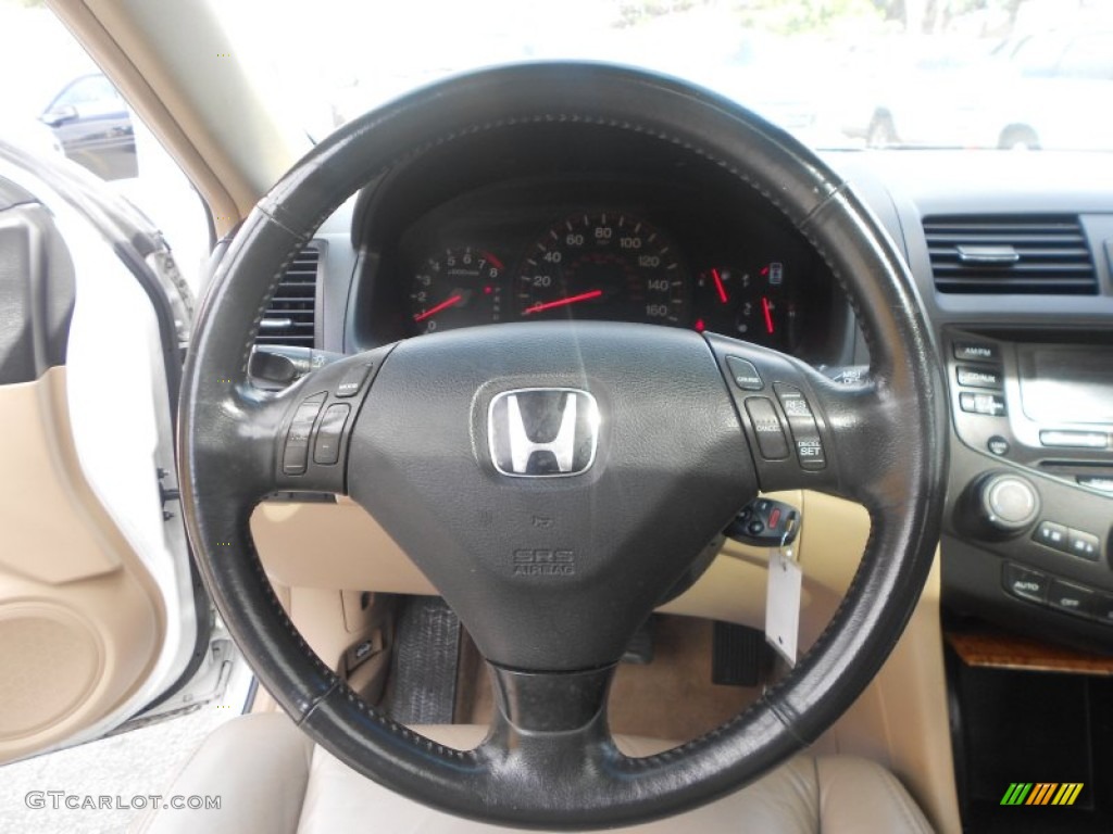 2003 Accord EX V6 Coupe - Taffeta White / Ivory photo #13