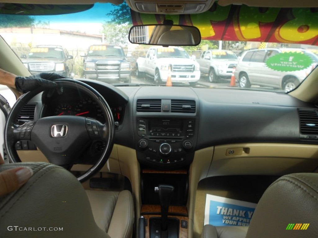 2003 Accord EX V6 Coupe - Taffeta White / Ivory photo #18