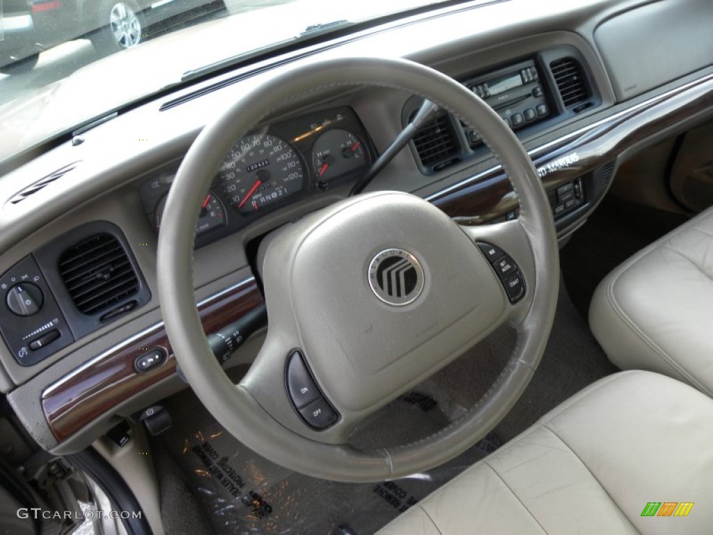 2004 Mercury Grand Marquis LS Medium Parchment Steering Wheel Photo #58486137