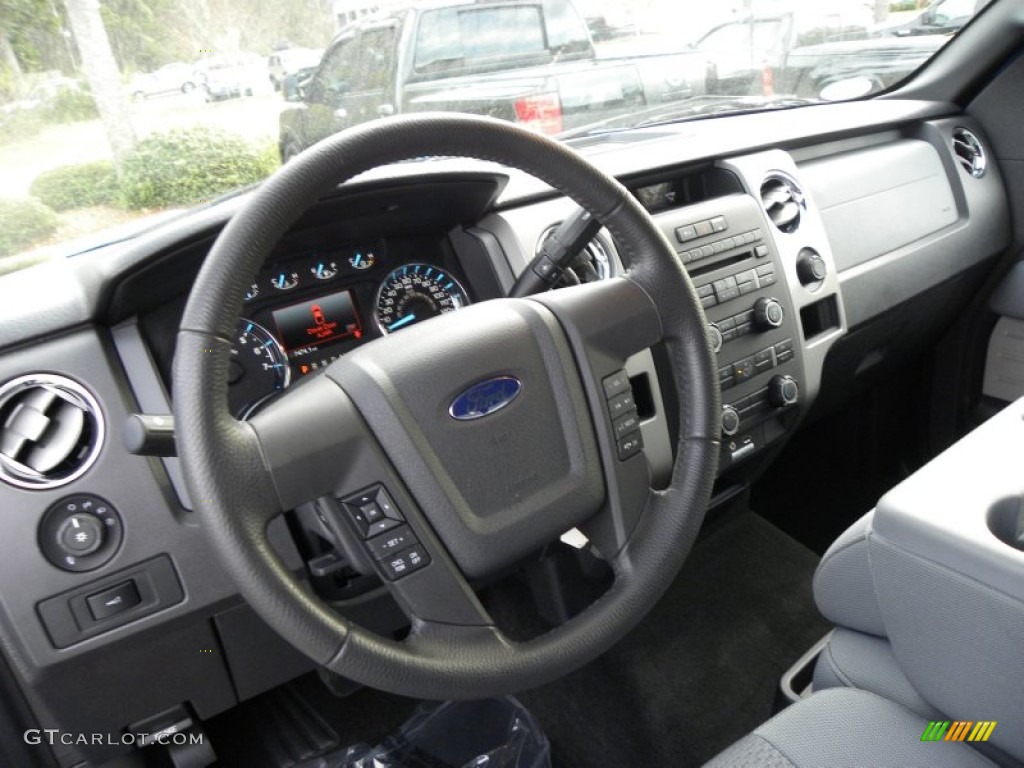 2011 F150 XLT SuperCab - Blue Flame Metallic / Steel Gray photo #4