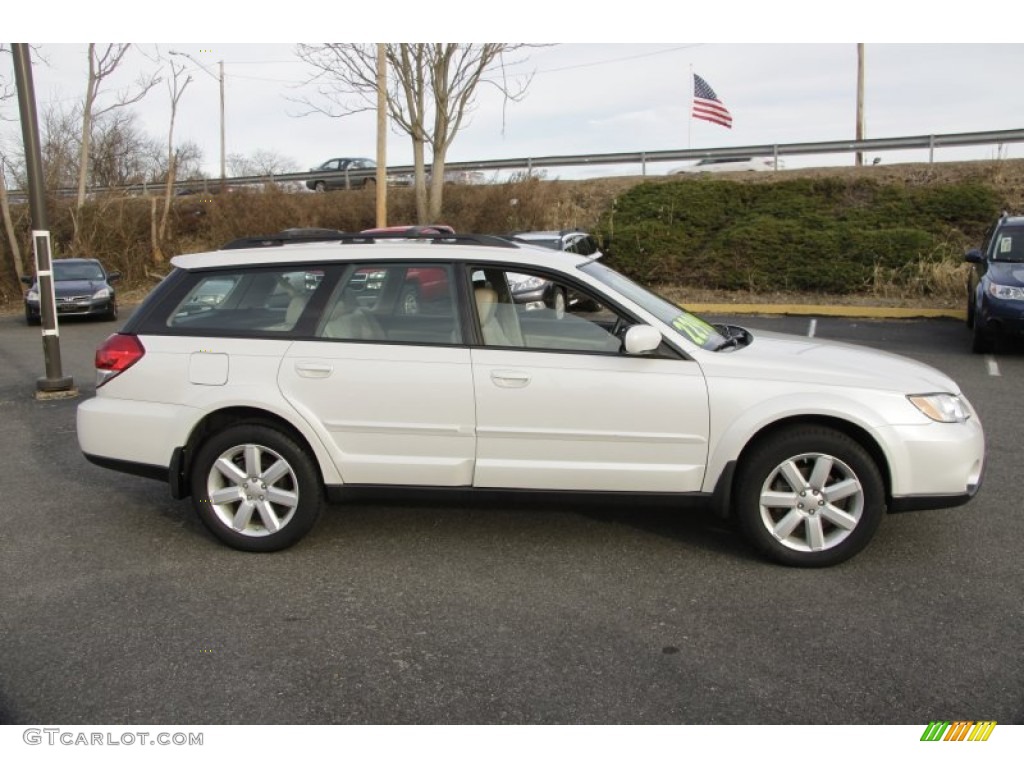 2008 Outback 2.5i Limited Wagon - Satin White Pearl / Warm Ivory photo #4