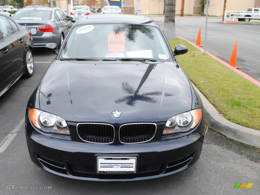 2009 1 Series 128i Coupe - Monaco Blue Metallic / Black photo #2
