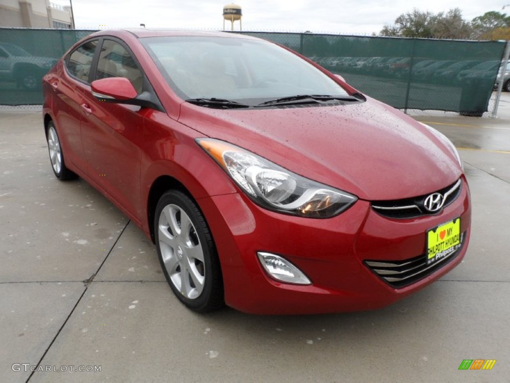 2012 Elantra Limited - Red Allure / Beige photo #1