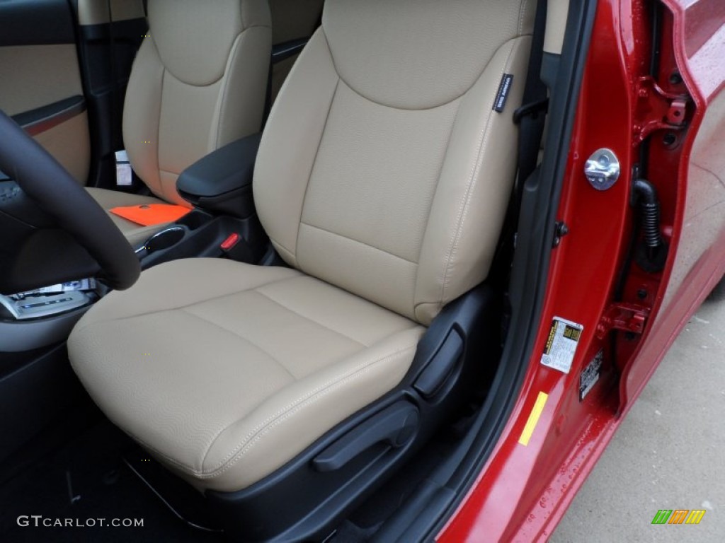 Beige Interior 2012 Hyundai Elantra Limited Photo #58492180
