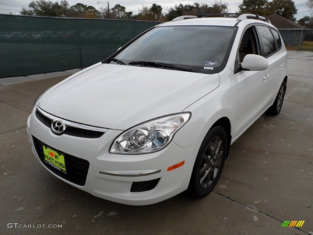 2012 Elantra GLS Touring - Polar White / Beige photo #7