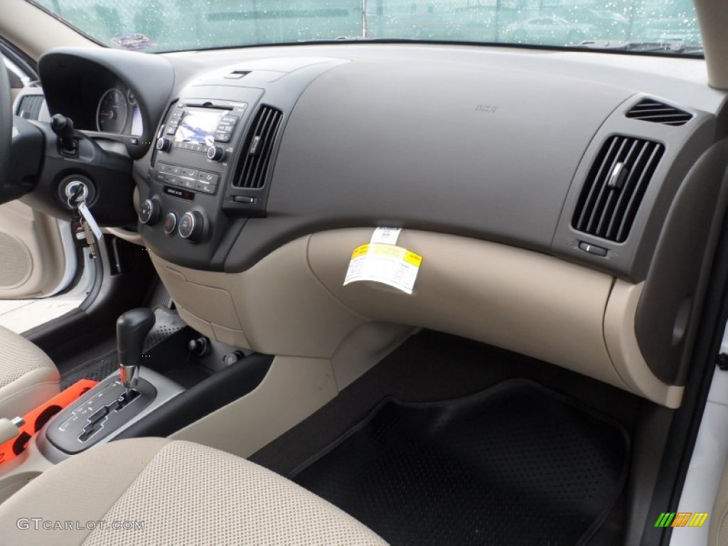2012 Elantra GLS Touring - Polar White / Beige photo #17