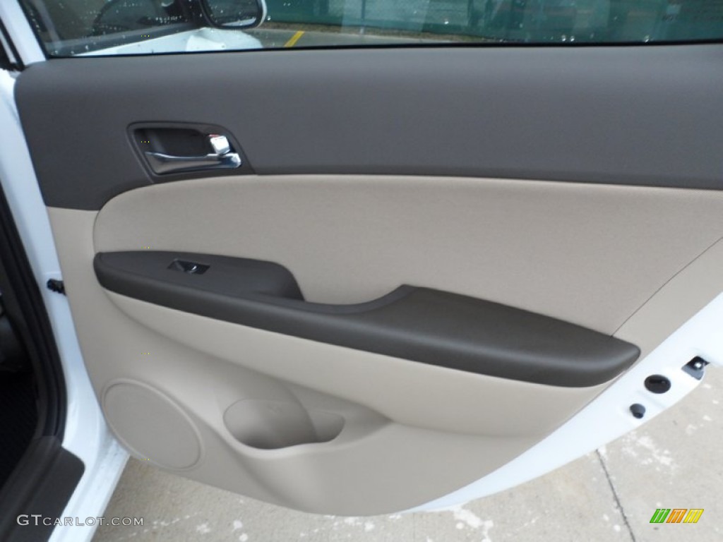 2012 Elantra GLS Touring - Polar White / Beige photo #18