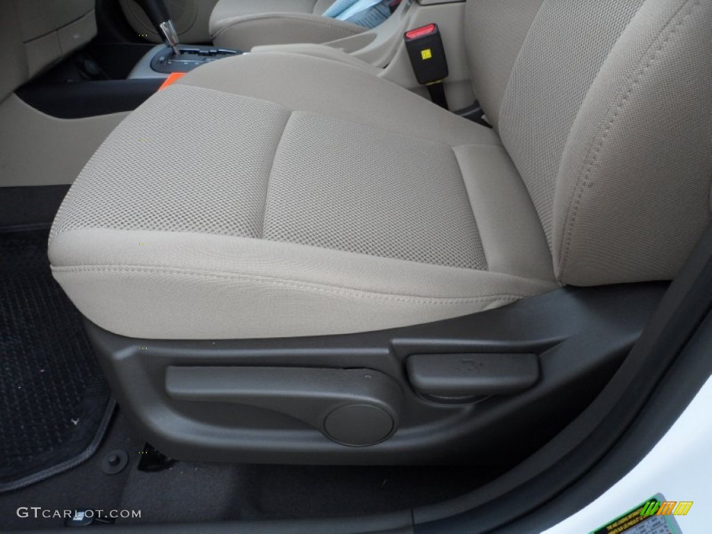 2012 Elantra GLS Touring - Polar White / Beige photo #25