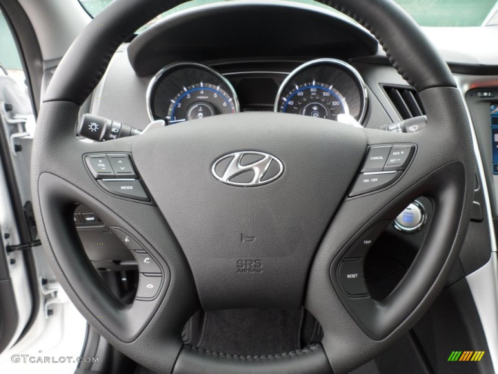 2012 Hyundai Sonata SE Black Steering Wheel Photo #58493665