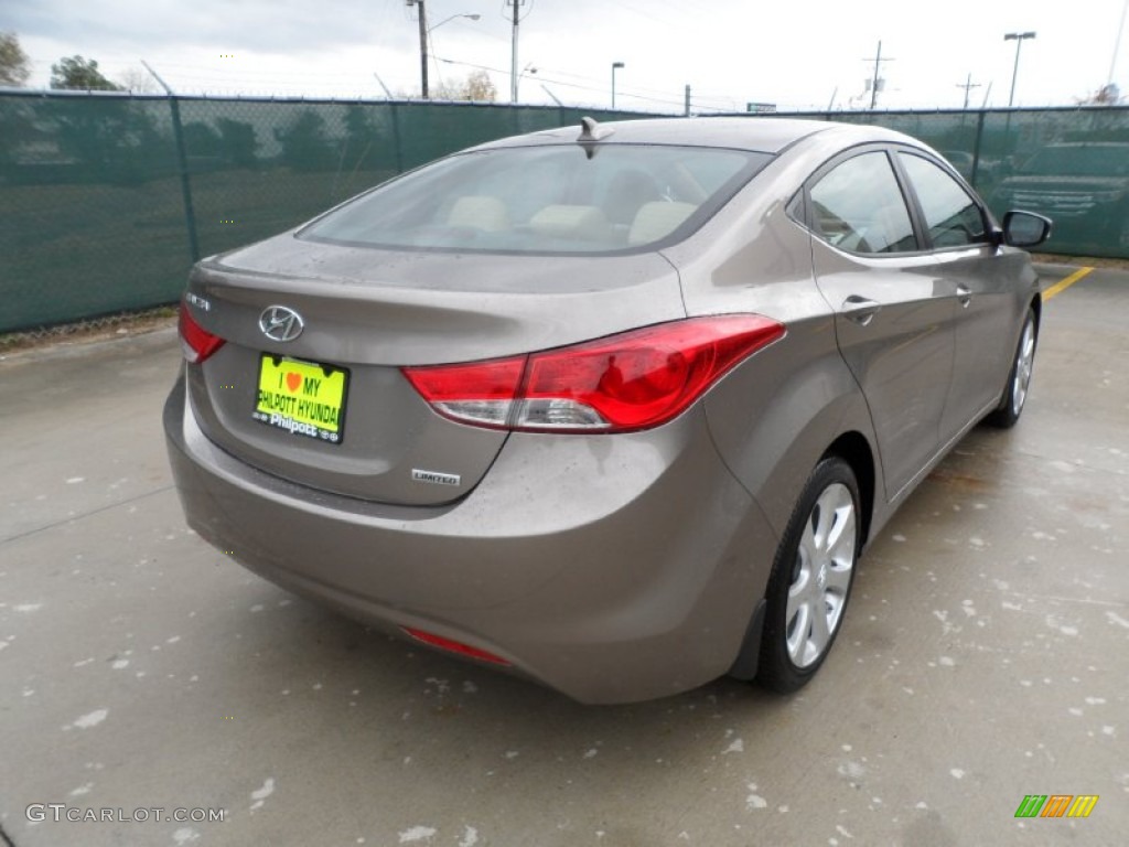 2012 Elantra Limited - Desert Bronze / Beige photo #3
