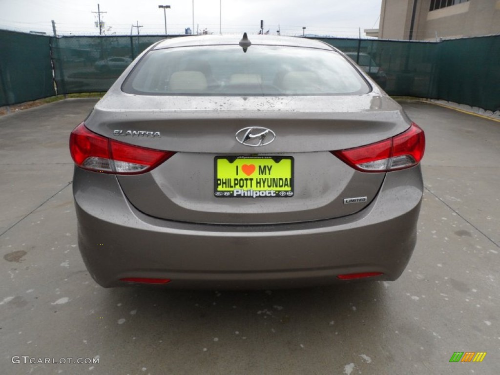 2012 Elantra Limited - Desert Bronze / Beige photo #4