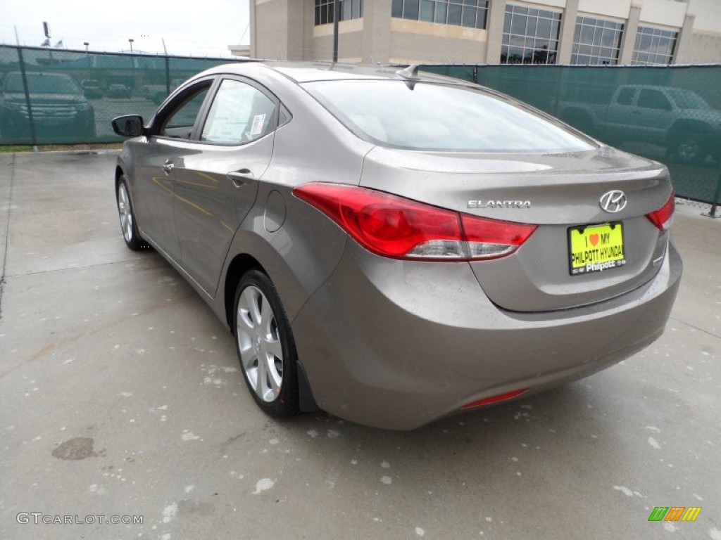 2012 Elantra Limited - Desert Bronze / Beige photo #5