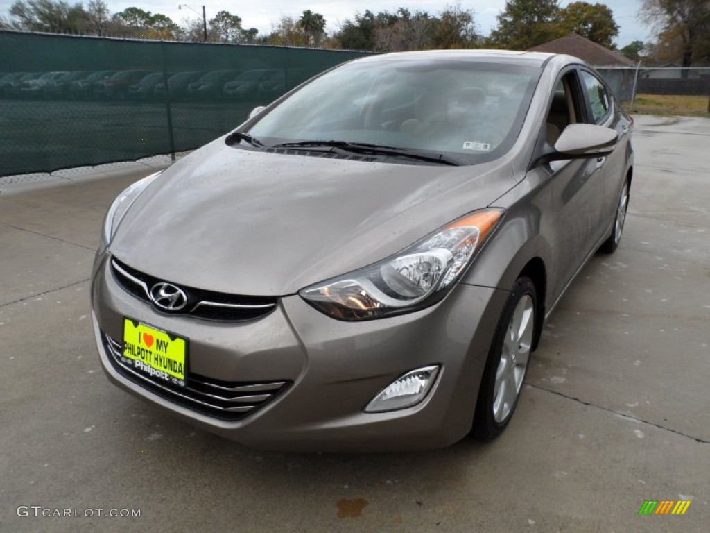 2012 Elantra Limited - Desert Bronze / Beige photo #7