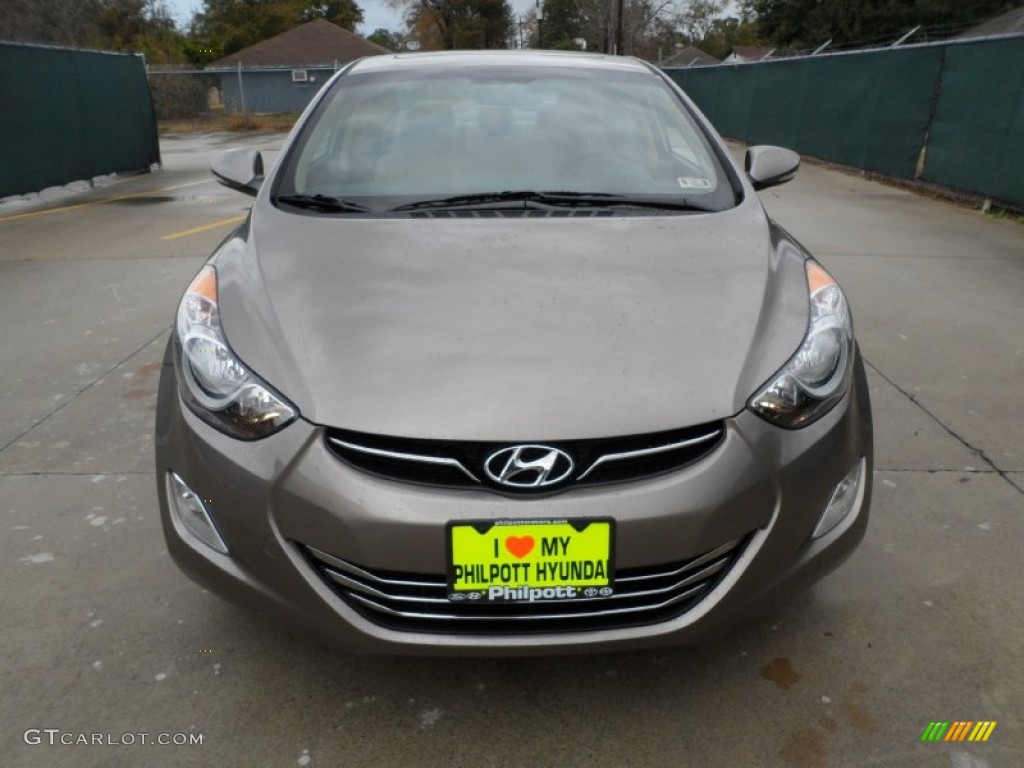 2012 Elantra Limited - Desert Bronze / Beige photo #8