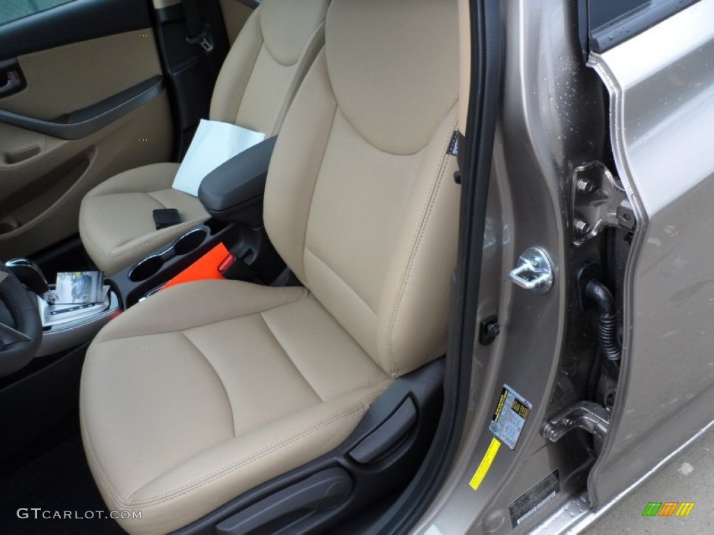 2012 Elantra Limited - Desert Bronze / Beige photo #23