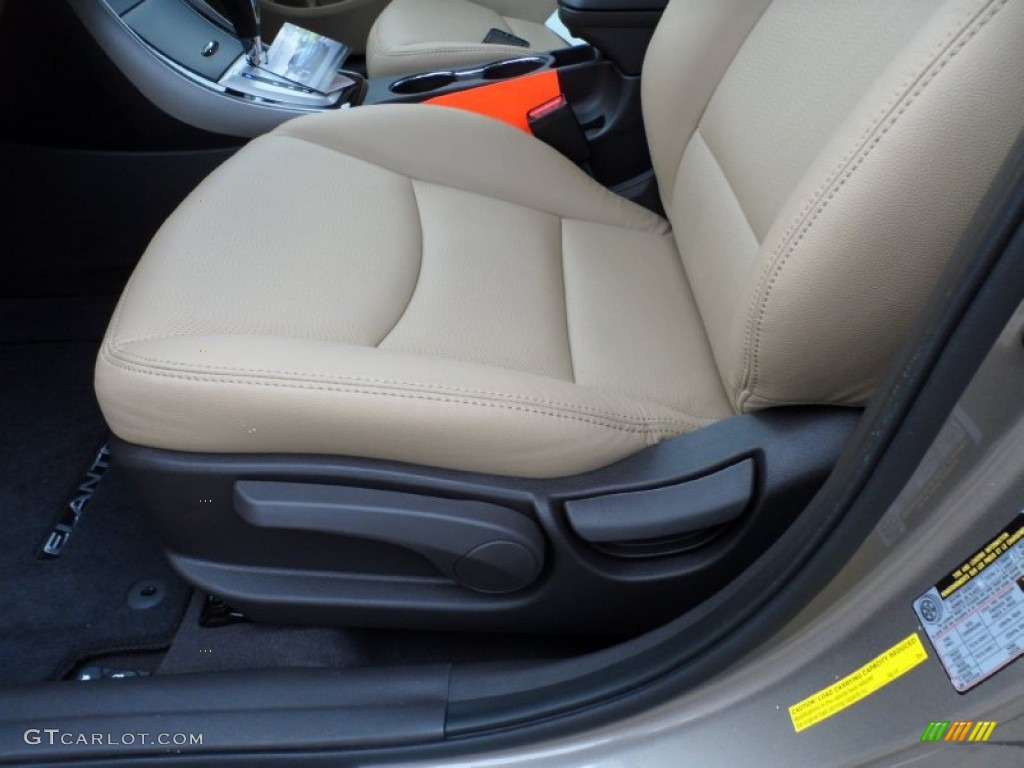 2012 Elantra Limited - Desert Bronze / Beige photo #24