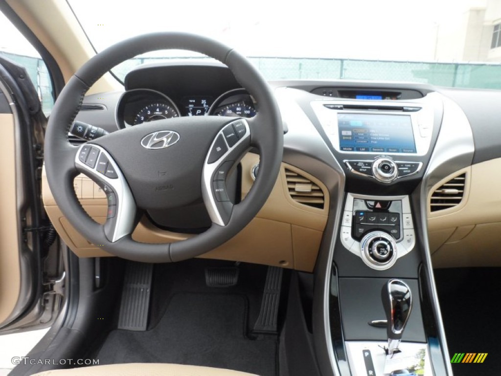 2012 Elantra Limited - Desert Bronze / Beige photo #26