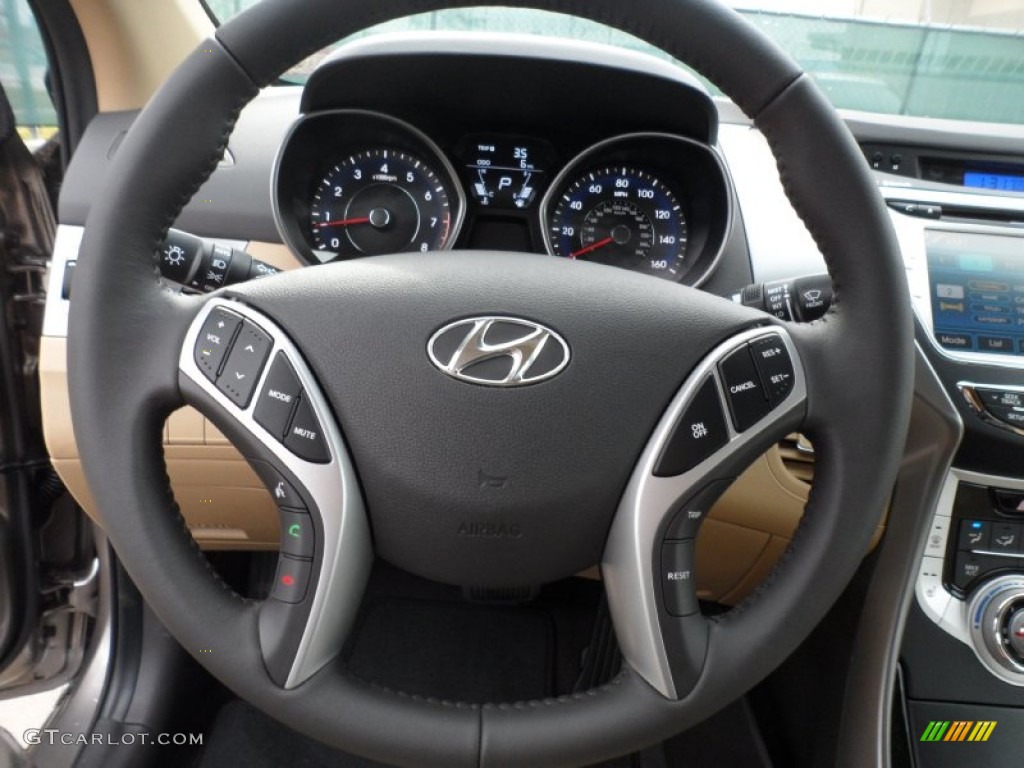 2012 Elantra Limited - Desert Bronze / Beige photo #31