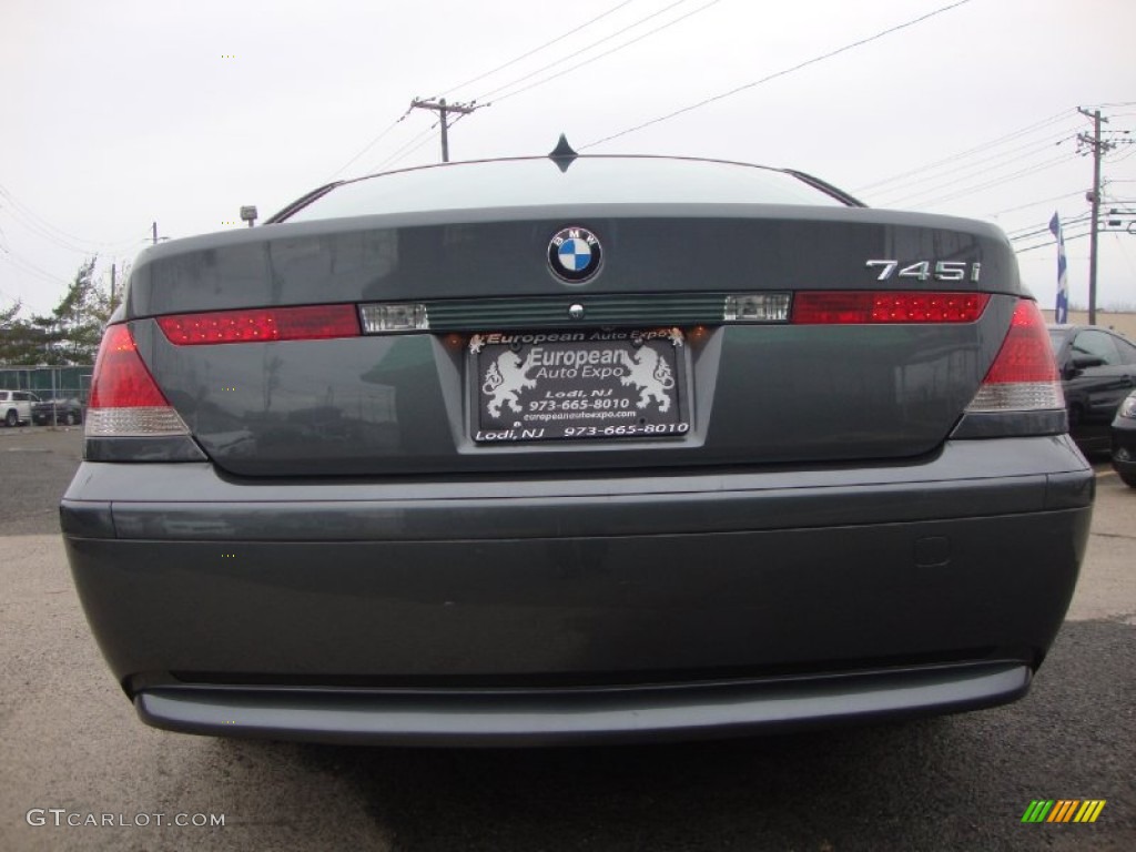 2004 7 Series 745i Sedan - Sterling Grey Metallic / Black/Black photo #5