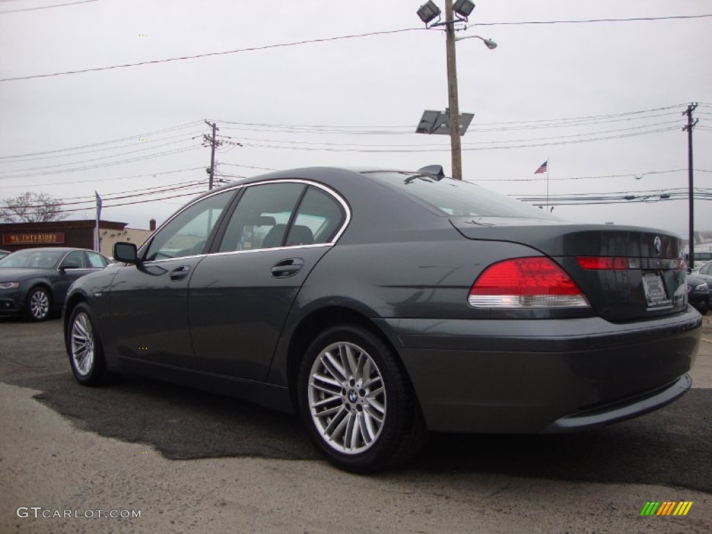 2004 7 Series 745i Sedan - Sterling Grey Metallic / Black/Black photo #6