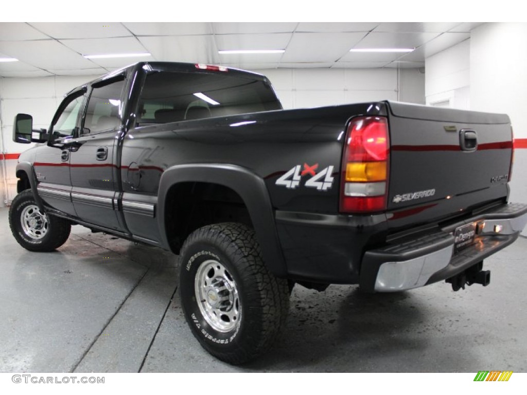 2002 Silverado 2500 LS Crew Cab 4x4 - Onyx Black / Medium Gray photo #15