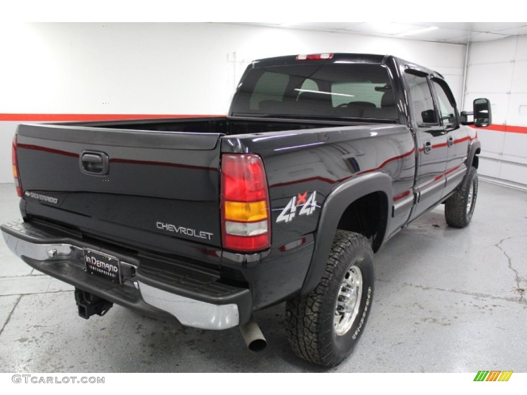 2002 Silverado 2500 LS Crew Cab 4x4 - Onyx Black / Medium Gray photo #21