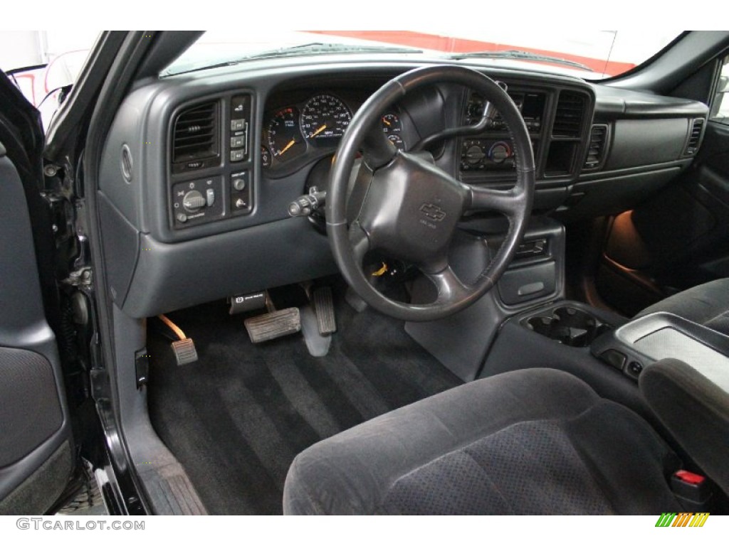 2002 Silverado 2500 LS Crew Cab 4x4 - Onyx Black / Medium Gray photo #48
