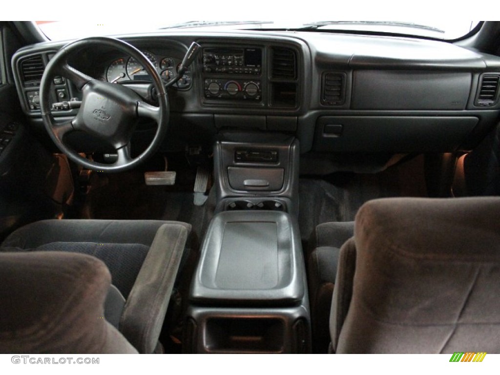 2002 Silverado 2500 LS Crew Cab 4x4 - Onyx Black / Medium Gray photo #67