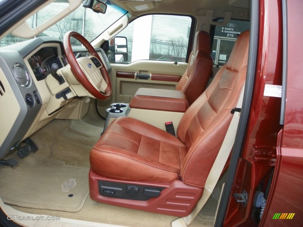 Camel Chaparral Leather Interior 2008 Ford F250 Super Duty