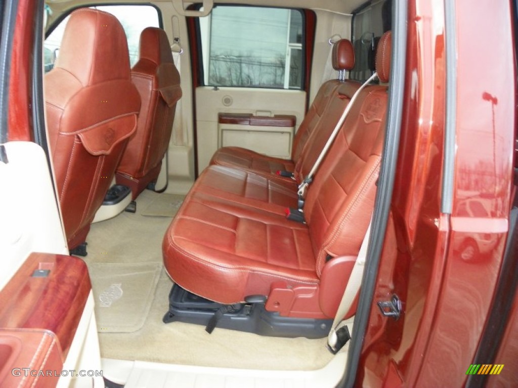 Camel/Chaparral Leather Interior 2008 Ford F250 Super Duty King Ranch Crew Cab 4x4 Photo #58497325