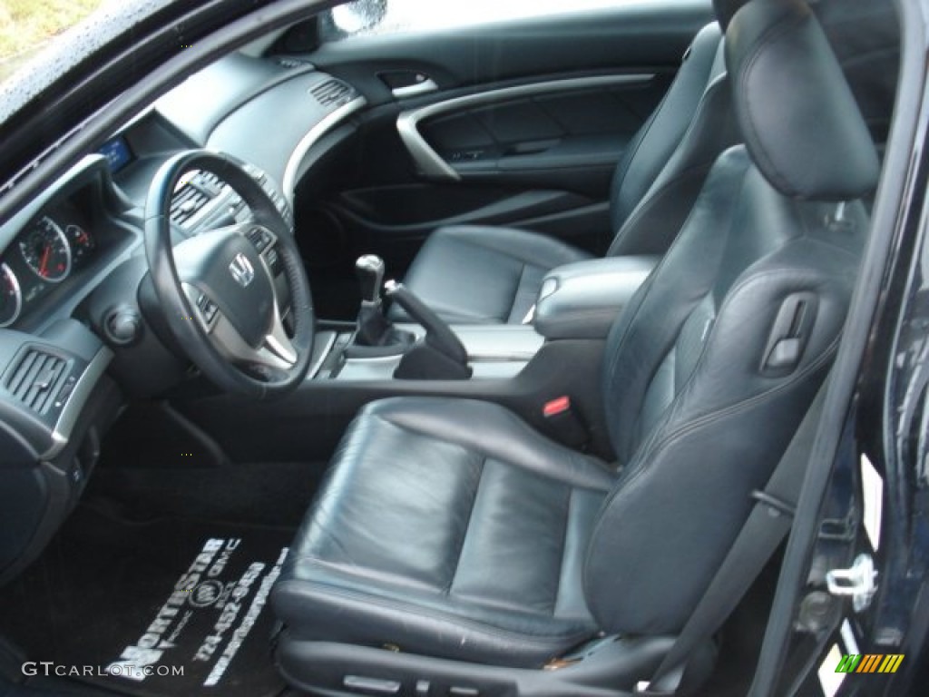 2009 Accord EX-L V6 Coupe - Crystal Black Pearl / Black photo #11