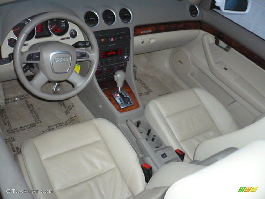 Beige Interior 2007 Audi A4 2.0T quattro Cabriolet Photo #58500136