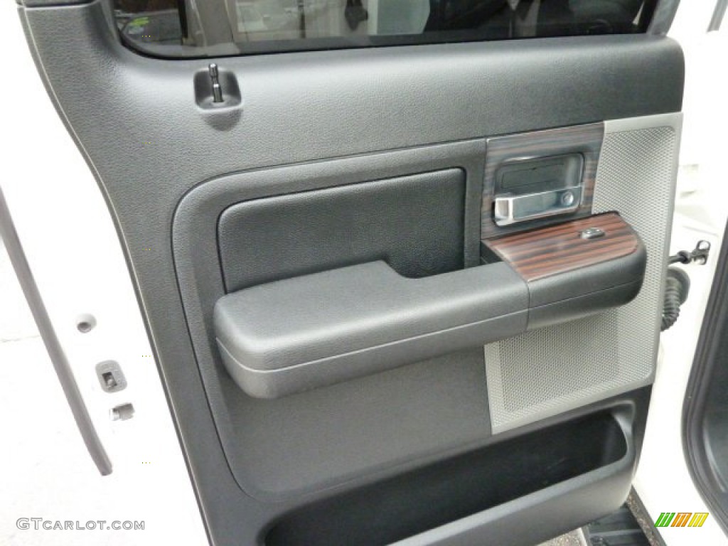 2008 Lincoln Mark LT SuperCrew 4x4 Dove Grey/Black Piping Door Panel Photo #58500364