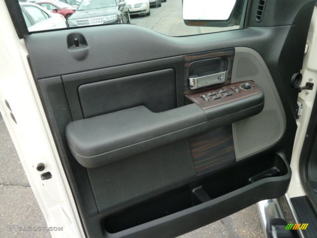 2008 Lincoln Mark LT SuperCrew 4x4 Dove Grey/Black Piping Door Panel Photo #58500367