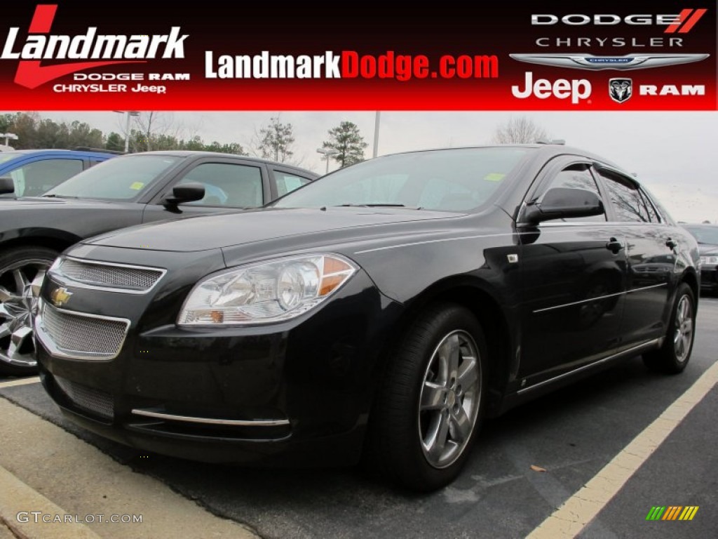 2008 Malibu LT Sedan - Black Granite Metallic / Ebony photo #1