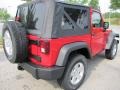 2011 Flame Red Jeep Wrangler Sport S 4x4  photo #3
