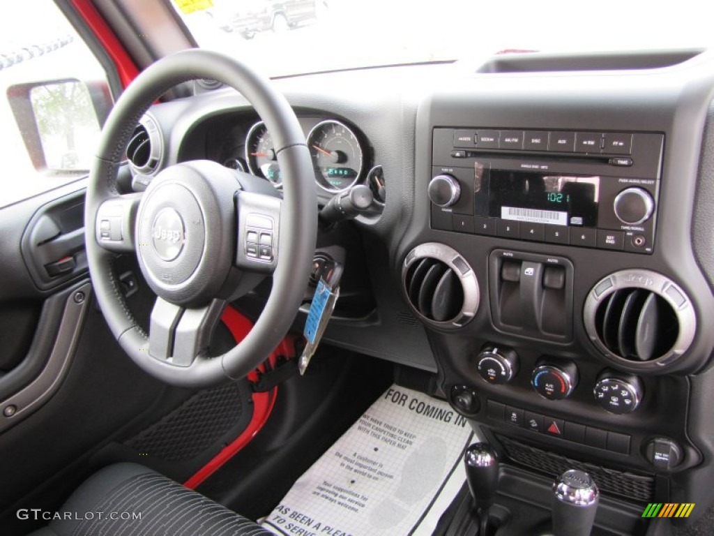 2011 Jeep Wrangler Sport S 4x4 Black Dashboard Photo #58500481
