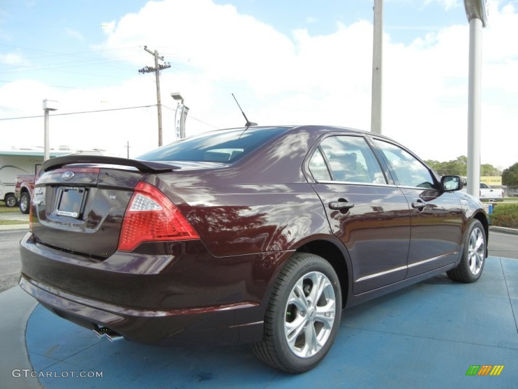 2012 Fusion SE - Bordeaux Reserve Metallic / Charcoal Black photo #3