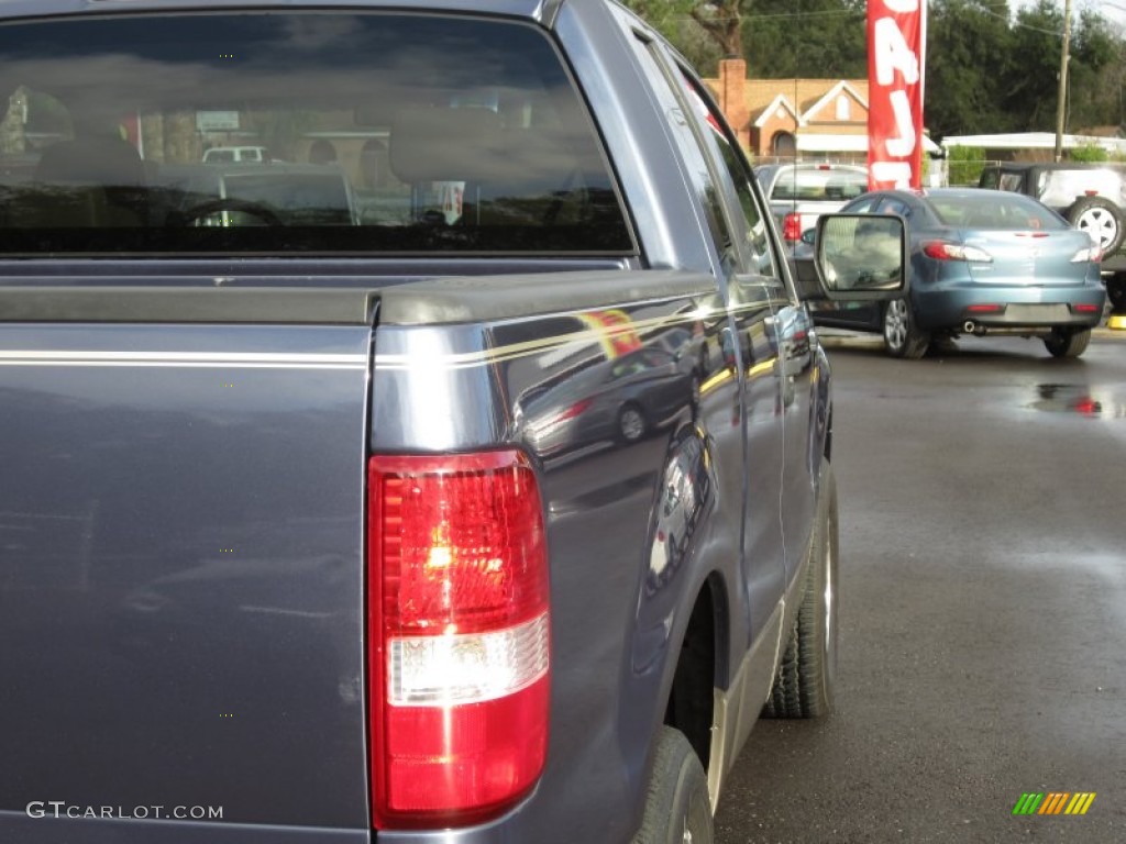 2005 F150 XLT SuperCab - Medium Wedgewood Blue Metallic / Tan photo #10