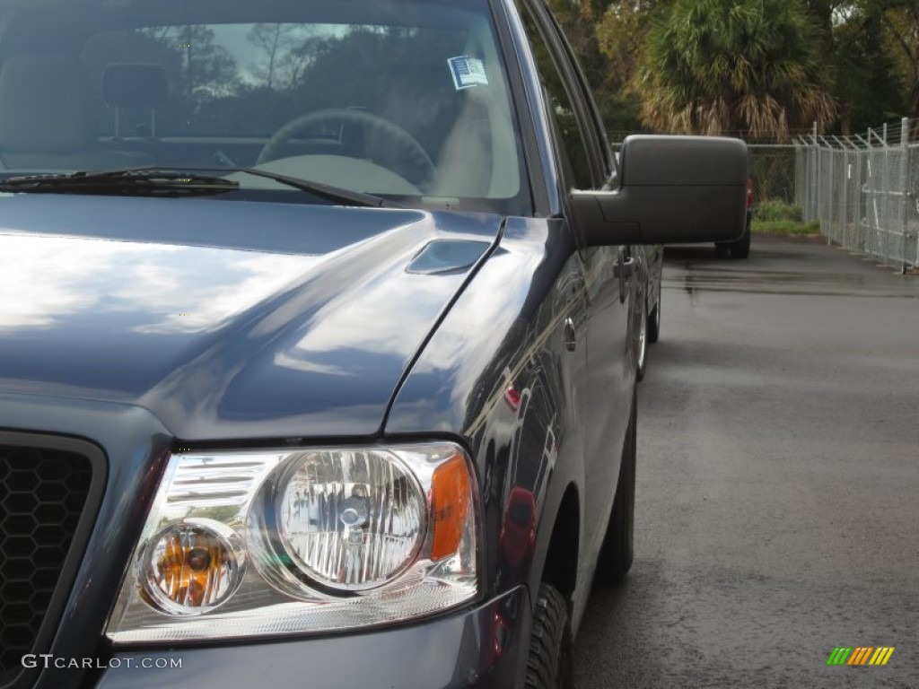 2005 F150 XLT SuperCab - Medium Wedgewood Blue Metallic / Tan photo #12