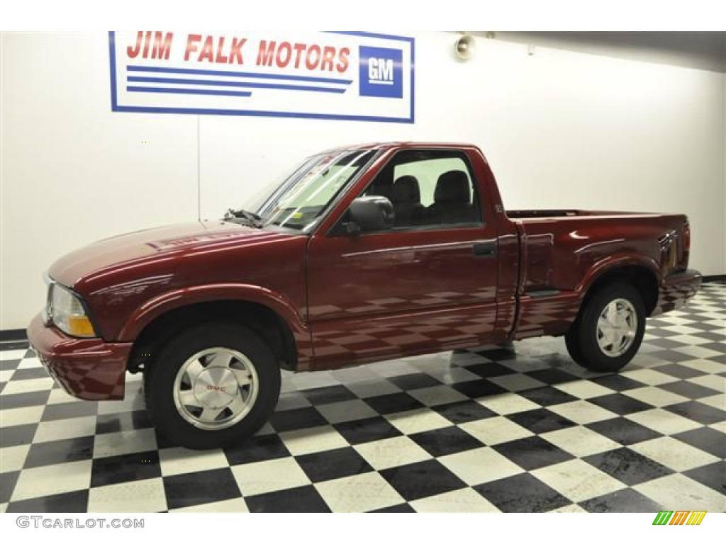 2003 Sonoma SLS Regular Cab - Dark Cherry Red Metallic / Graphite photo #1