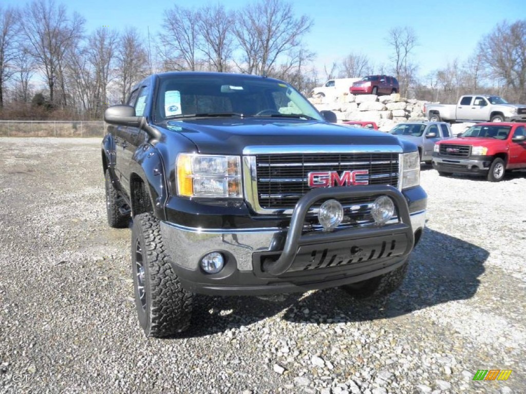 2012 Sierra 1500 SLE Crew Cab 4x4 - Onyx Black / Ebony photo #2