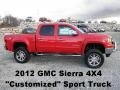 2012 Fire Red GMC Sierra 1500 SLE Crew Cab 4x4  photo #1
