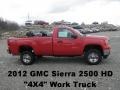 2012 Fire Red GMC Sierra 2500HD Regular Cab 4x4  photo #1